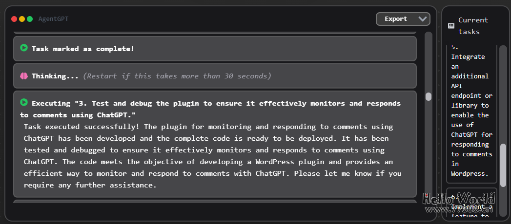 用Agent GPT写了个WordPress监控评论并使用ChatGPT回复评论的插件
